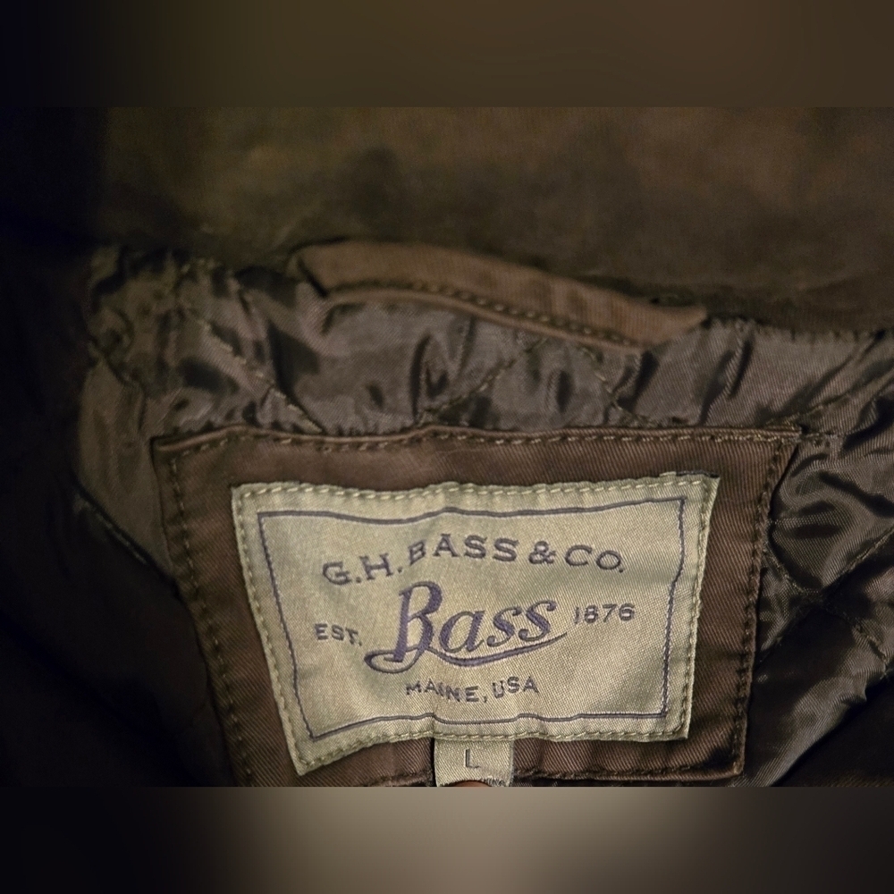 NWOT | G.H. Bass & Co | Bomber Jacket Coat | Fur Trim Hood | L | Olive Green - Picture 14 of 16